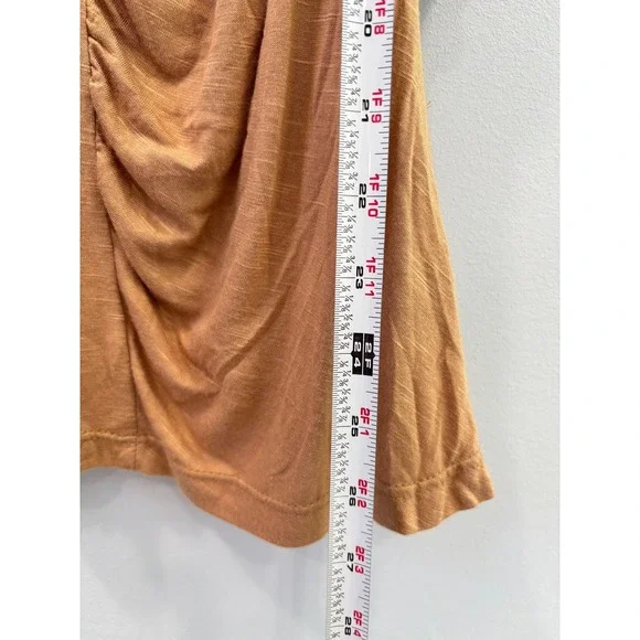 R Marks Women's XL Draped Ruched Front Top Rayon Short Sleeve Blouse Grimlincore - Picture 9 of 9